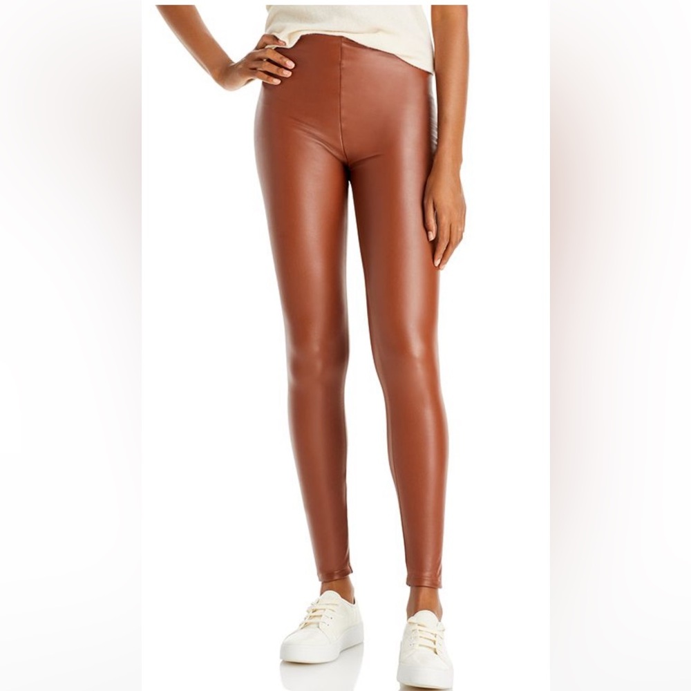 AQUA Faux Leather Leggings